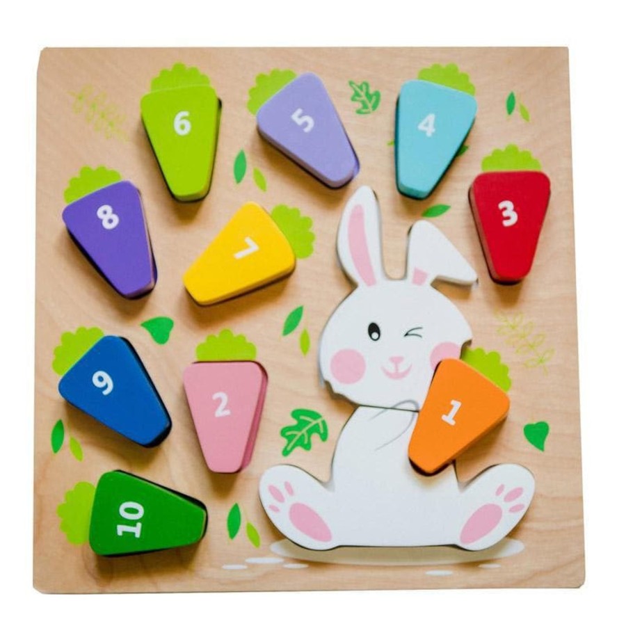 Kids Toys Kiddie Connect Math & Numeracy | 123 Carrot Puzzle