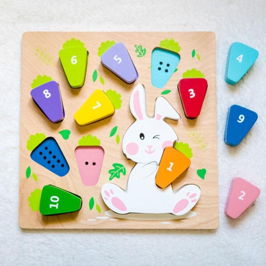 Kids Toys Kiddie Connect Math & Numeracy | 123 Carrot Puzzle