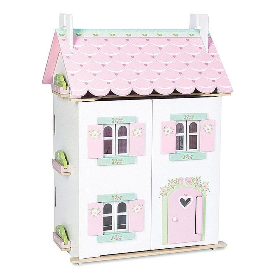 Kids Toys Le Toy Van Wooden Doll Houses | Daisylane Sweetheart Cottage With Furniture