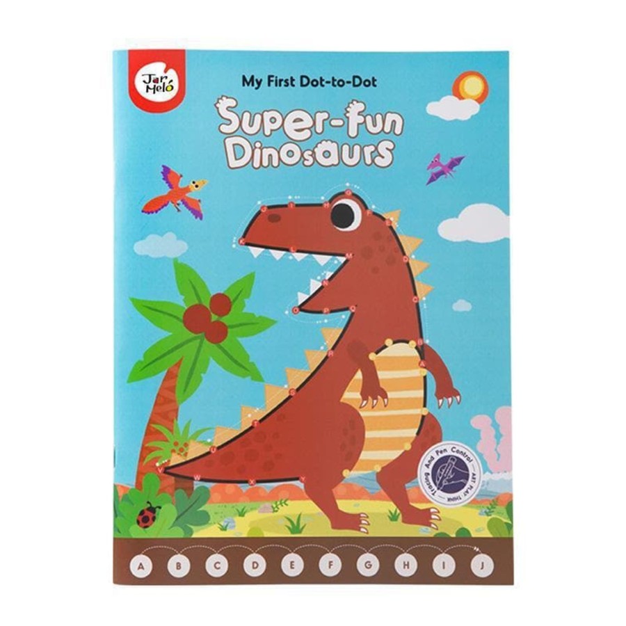 Kids Toys JarMelo Colour & Paint | My First Dot-To-Dot Drawing Book - Super Fun Dinosaurs