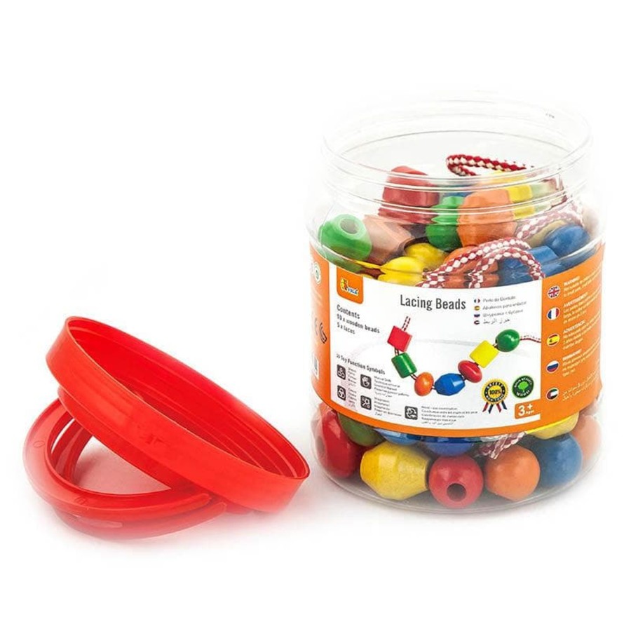 Kids Toys Viga Toys Fine Motor Skills Toys | Lacing Bead In Jar - 90Pc