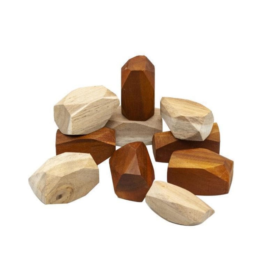 Kids Toys Qtoys Steiner/Waldorf Inspired | Two Tone Wooden Gems