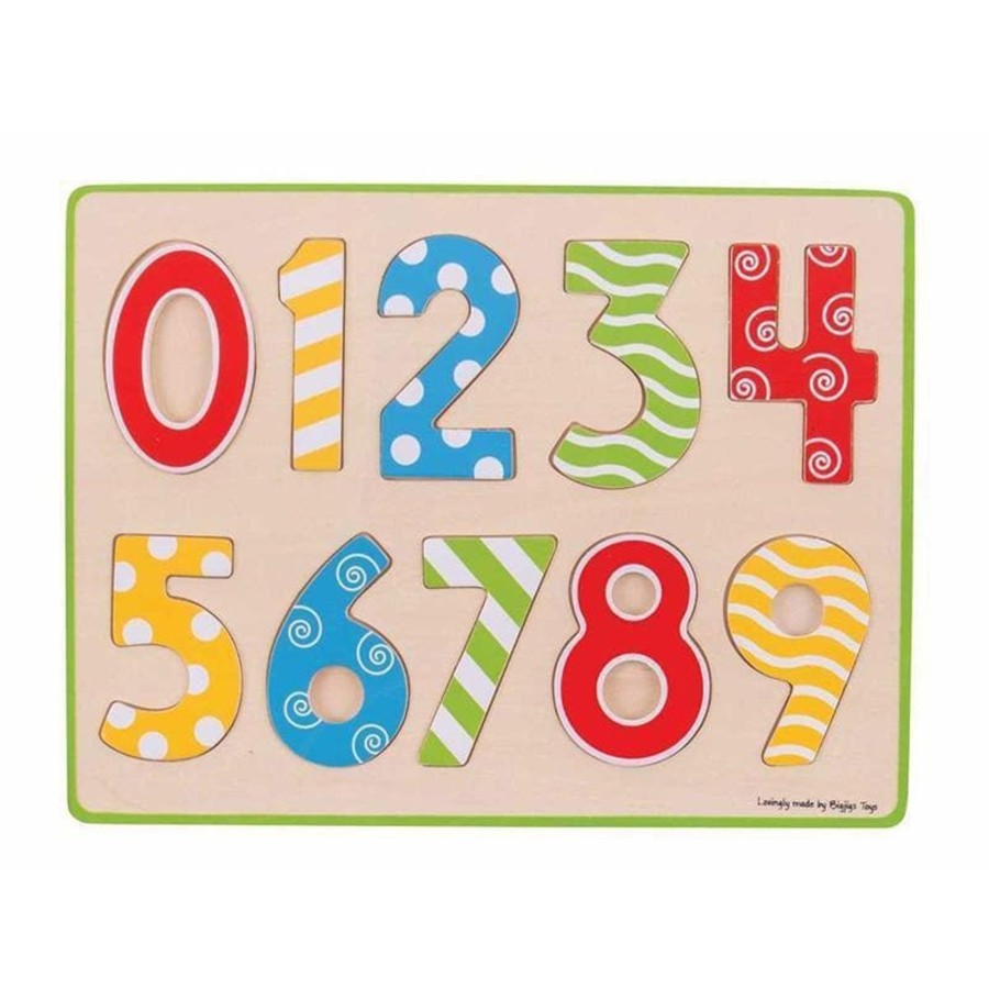 Kids Toys Bigjigs Montessori Toys | Inset Puzzle - Numbers