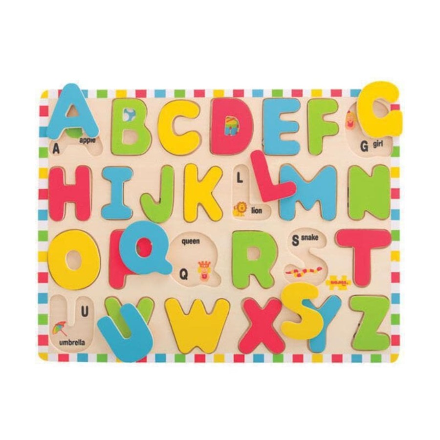 Kids Toys Bigjigs Literacy & Language | Inset Puzzle - Uppercase Alphabet