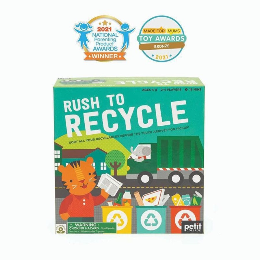 Kids Toys Petit Collage Wooden Puzzles | Rush To Recycle Game