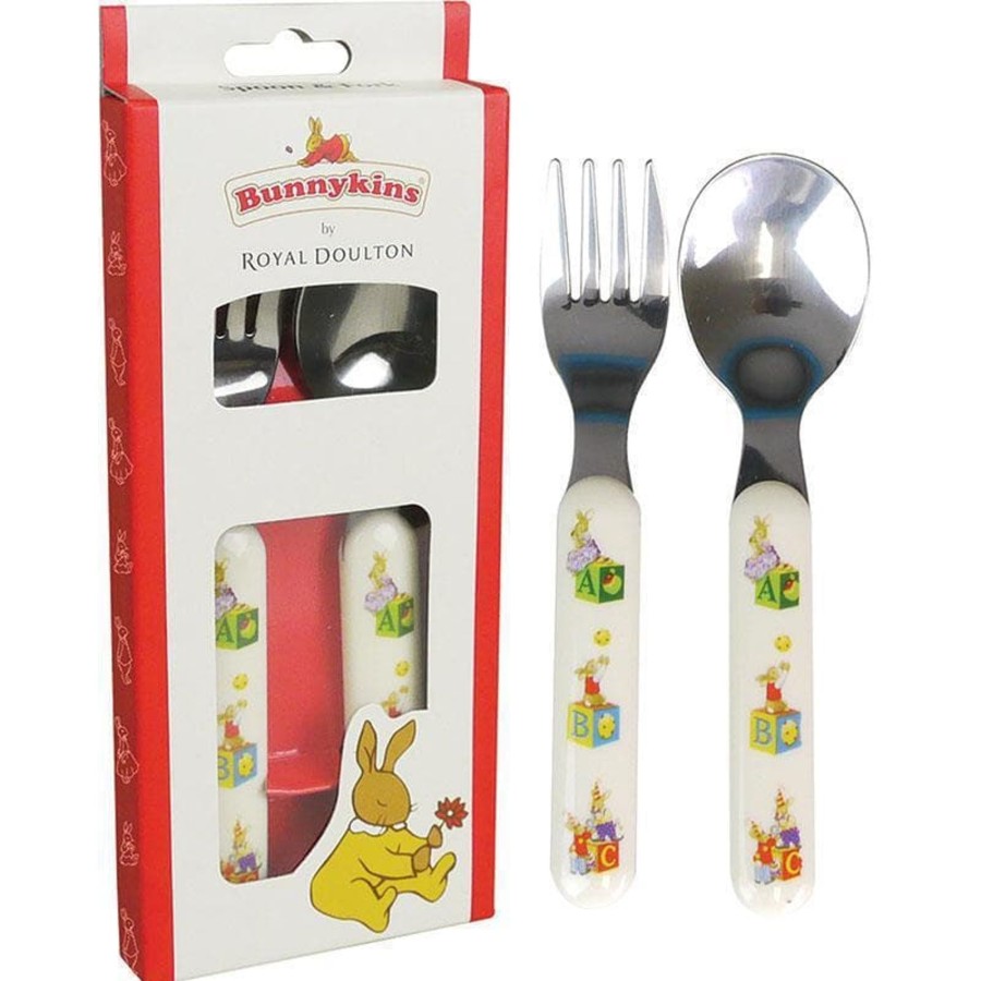 Kids Toys Bunnykins Wooden Food Sets | Bunnykins Spoon & Fork