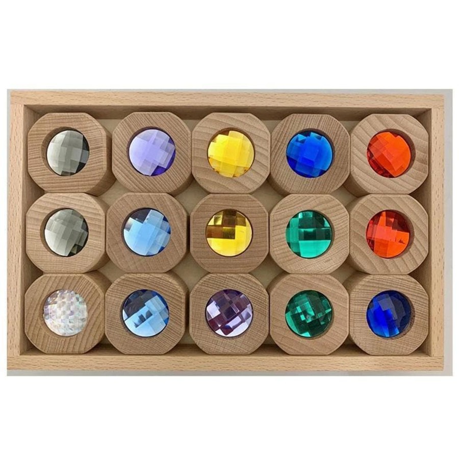 Kids Toys Colours of Australia Gem Blocks | Bitcoin Rainbow Set/15Pc