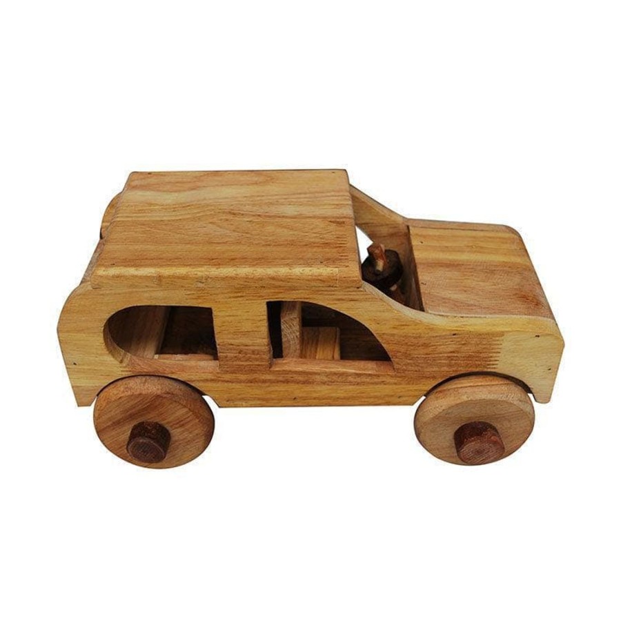 Kids Toys Qtoys Wooden Toy Cars | Natural Wooden Car