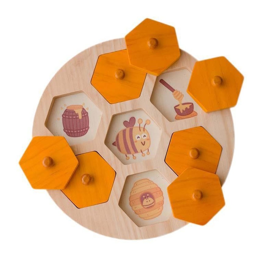 Kids Toys Qtoys Wooden Puzzles | Bee Life Cycle Hive