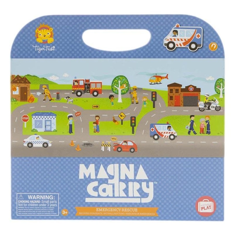 Kids Toys Tiger Tribe Magnetic Play Sets | Magna Carry - Emergency Rescue