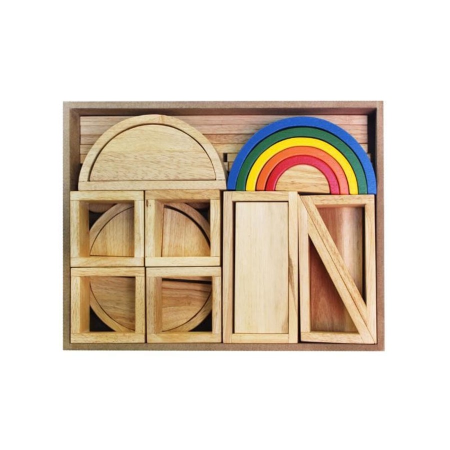 Kids Toys Qtoys Wooden Toys | Hollow Blocks 40 Pcs