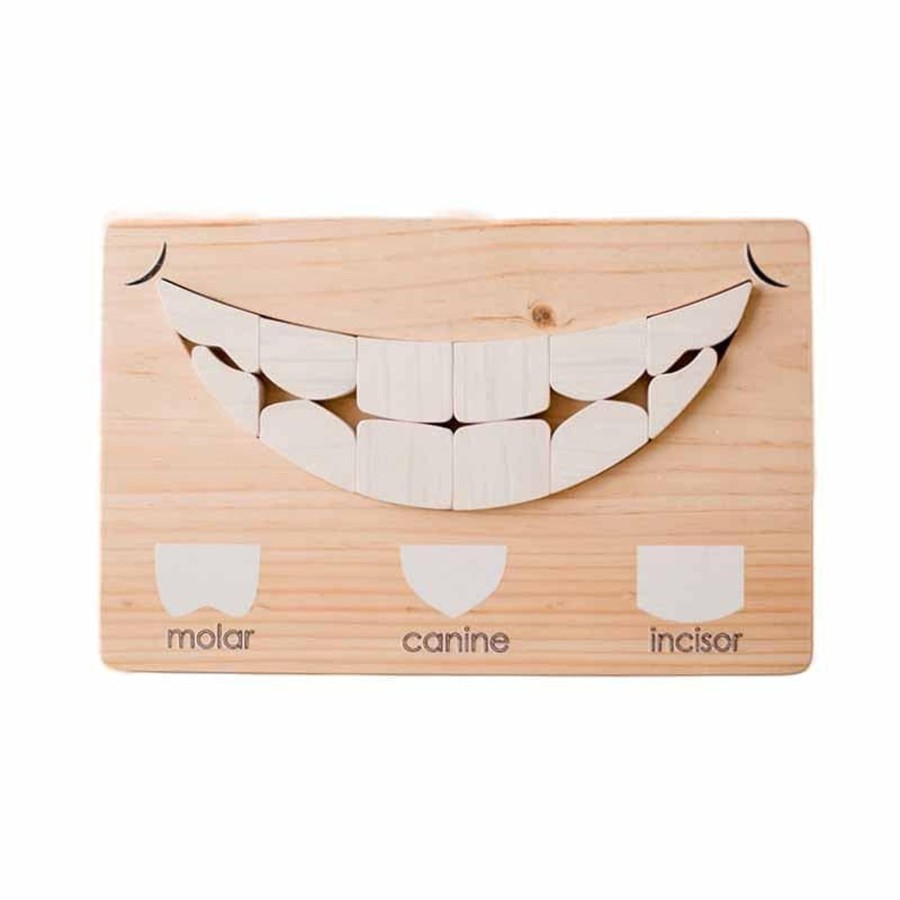 Kids Toys Qtoys Wooden Puzzles | Smiling Teeth Puzzle