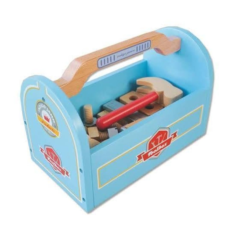 Kids Toys Indigo Jamm Role Play | Little Carpenters Wooden Toolbox