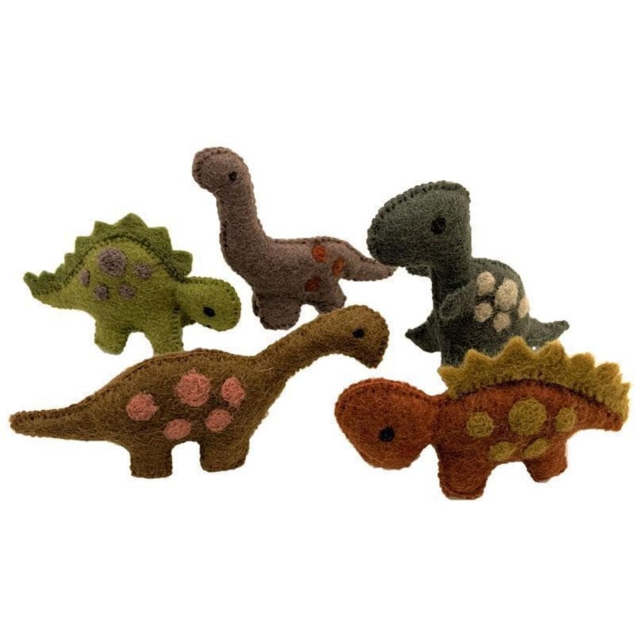 Kids Toys Papoose Small World Play | Dinosaurs Natural/5Pc