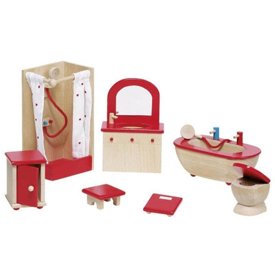 Kids Toys GOKI Doll House Furniture | Bathroom - Furniture For Flexible Puppets