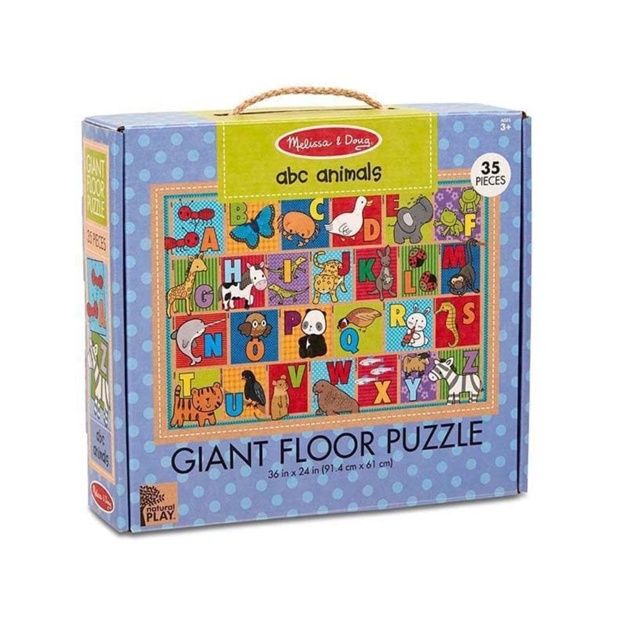 Kids Toys Melissa & Doug Jigsaws | Natural Play - Giant Floor Puzzle - Abc Animals