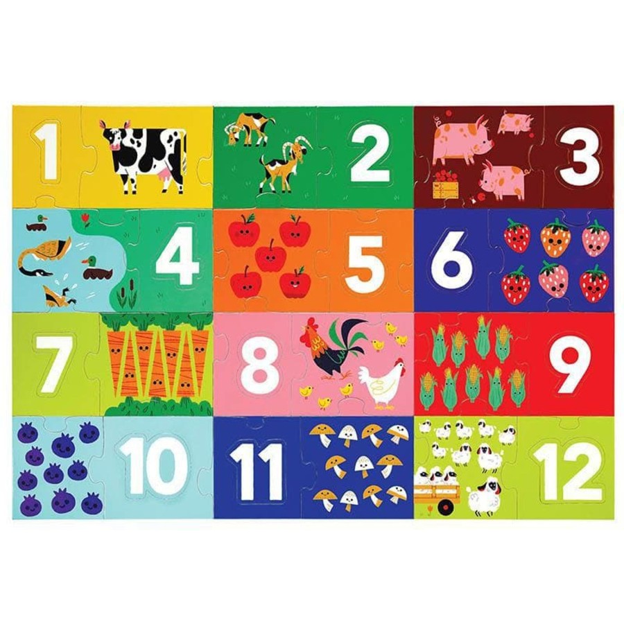 Kids Toys Crocodile Creek Farm Animals | Let'S Learn Puzzle 36Pc - Barnyard 123