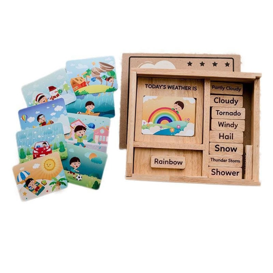 Kids Toys Qtoys Wooden Toys | Weather Play Set