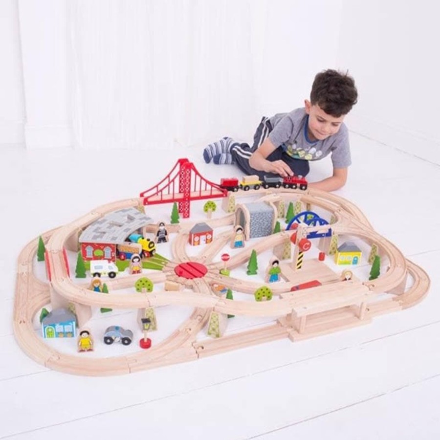 Kids Toys Bigjigs Wooden Train Sets | Freight Train Set