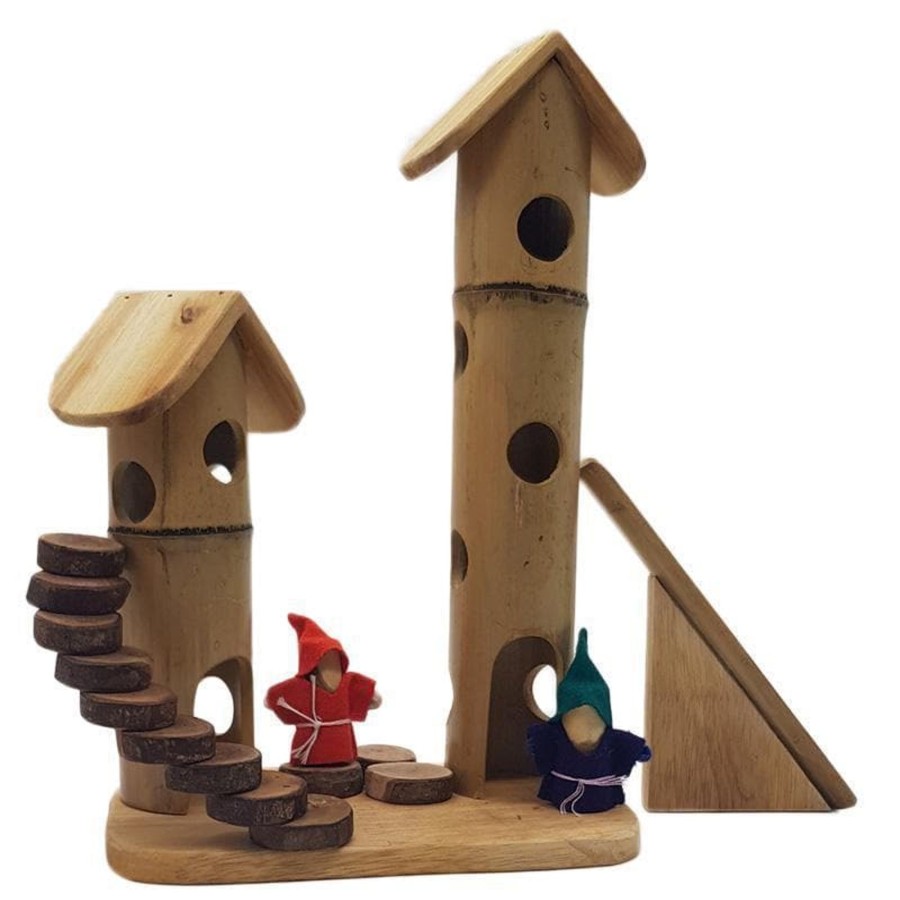 Kids Toys Qtoys Steiner/Waldorf Inspired | Bamboo Gnome Play Set