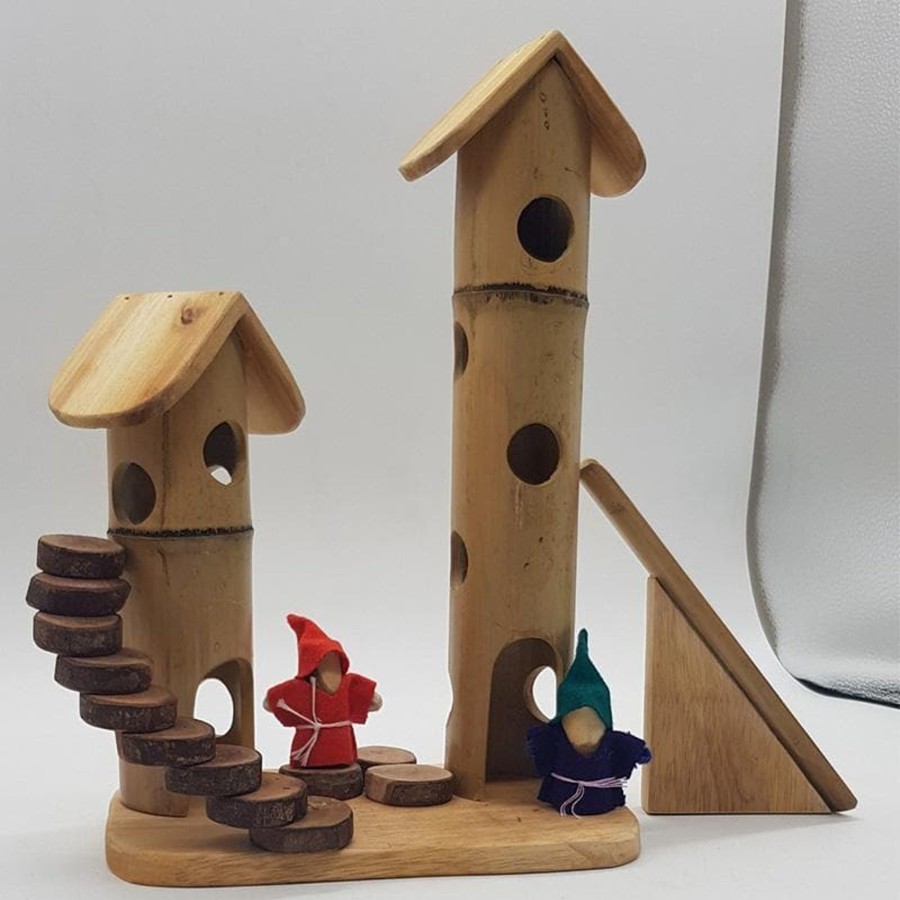 Kids Toys Qtoys Steiner/Waldorf Inspired | Bamboo Gnome Play Set