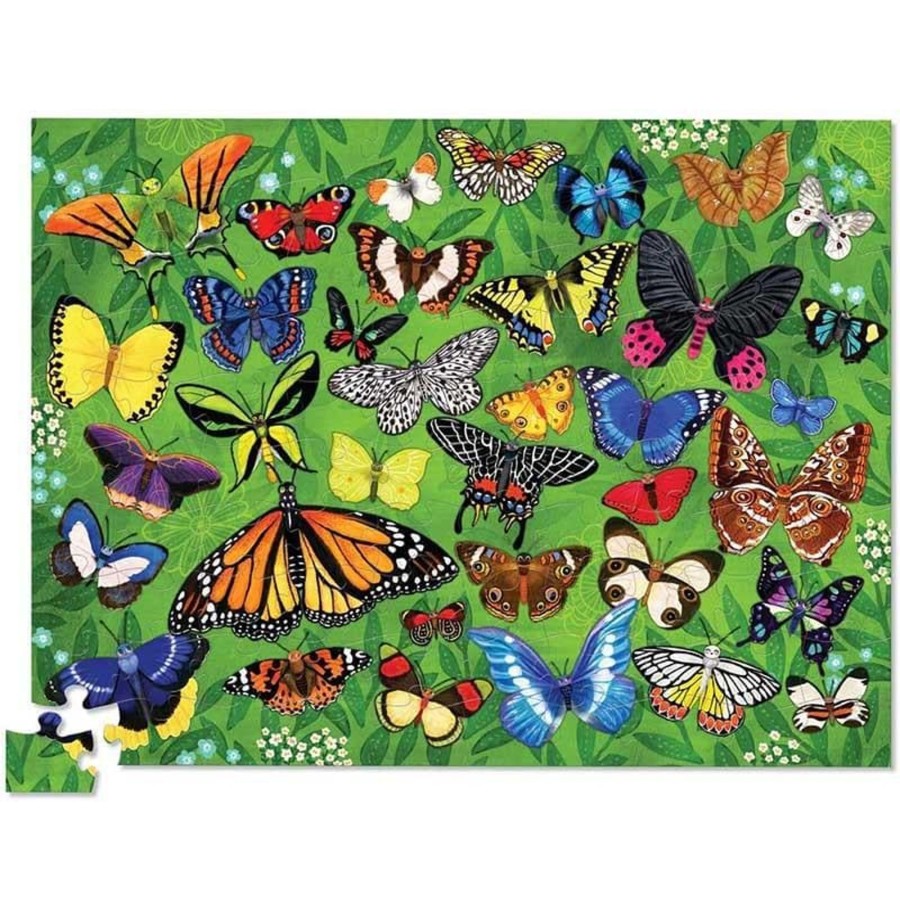 Kids Toys Crocodile Creek Jigsaws | 36 Animal Puzzle 100Pc - Butterflies