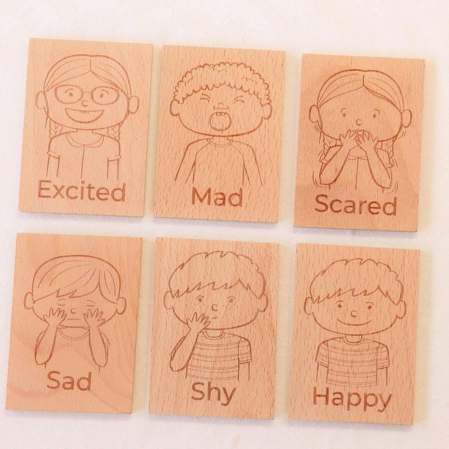 Kids Toys My Happy Helpers Mindfulness | Wooden Emotion Recognition Memory Game