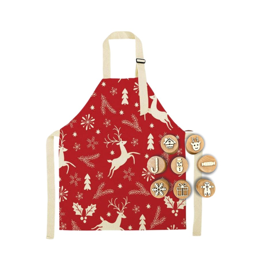 Kids Toys My Happy Helpers Kids Aprons | Christmas Apron And Stamp Set