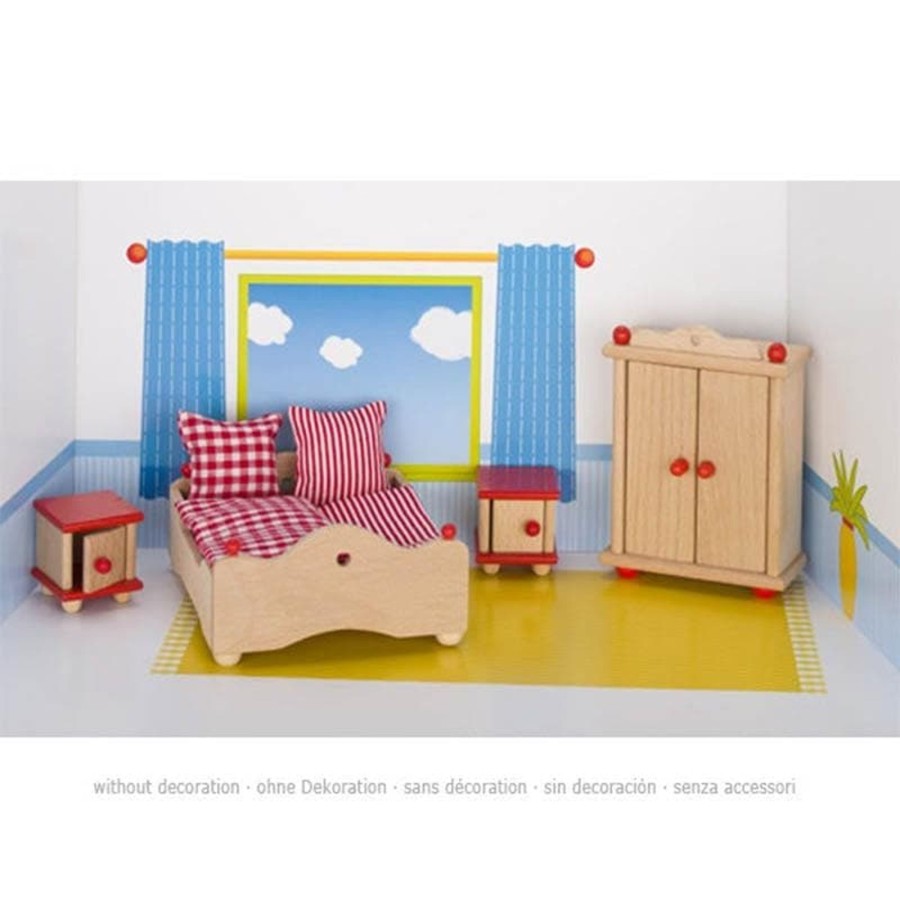 Kids Toys GOKI Doll House Furniture | Bedroom - Furniture For Flexible Puppets