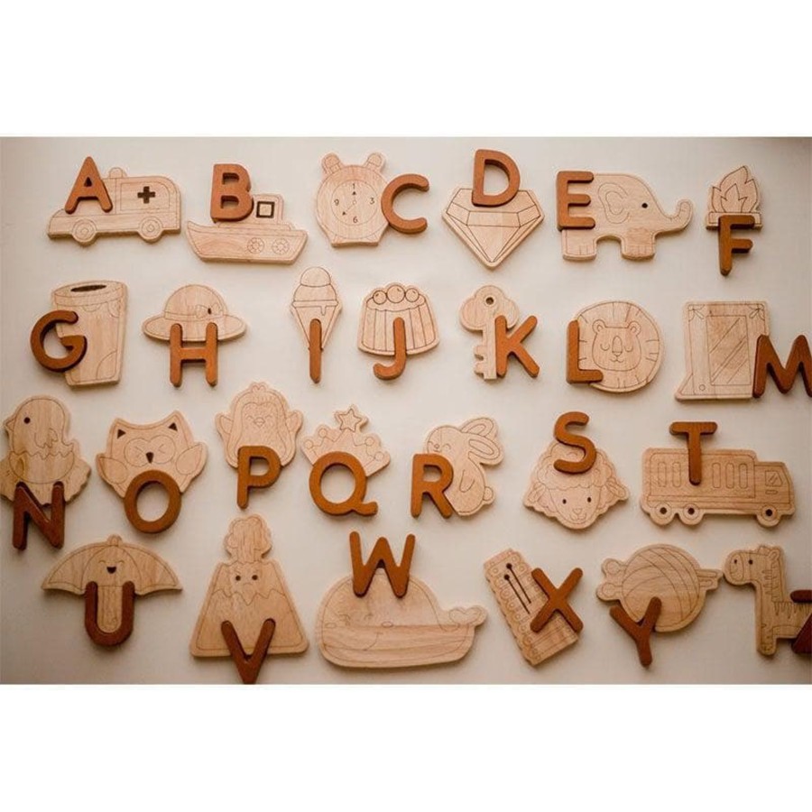 Kids Toys Qtoys Jigsaws | Alphabet Jigsaw Set - 52Pcs