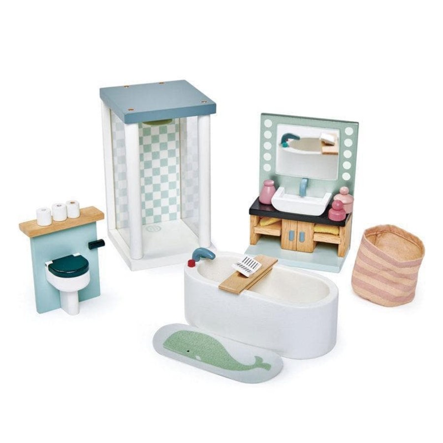 Kids Toys Tender Leaf Toys Doll House Furniture | Dovetail Bathroom Set