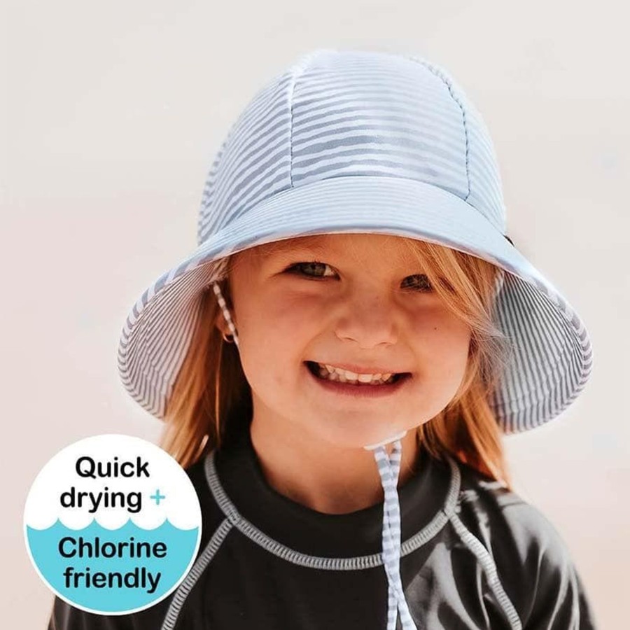 Kids Toys Bedhead Hats Outdoor Toys | Girls Beach Hat Ponytail Bucket - Stripe