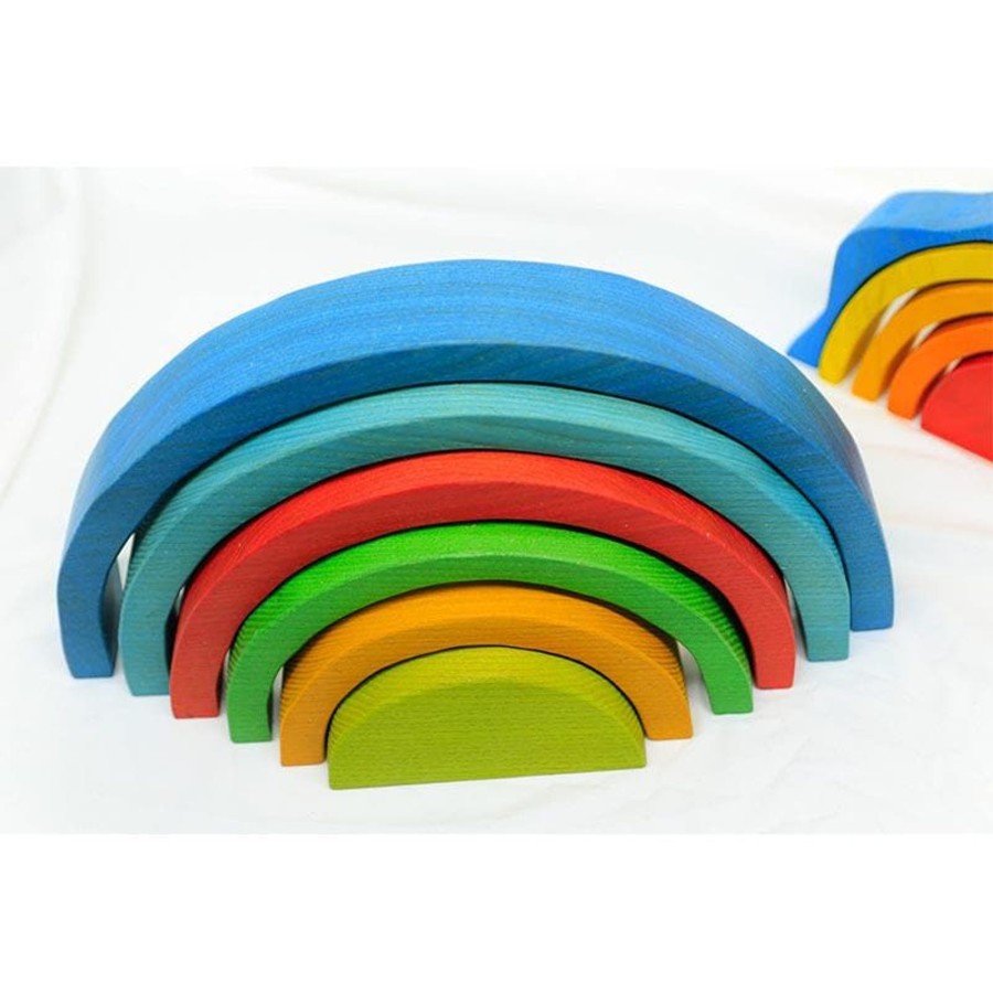 Babies & Toddlers Qtoys Stacking Toys | Color Rainbow Blocks - 6Pcs