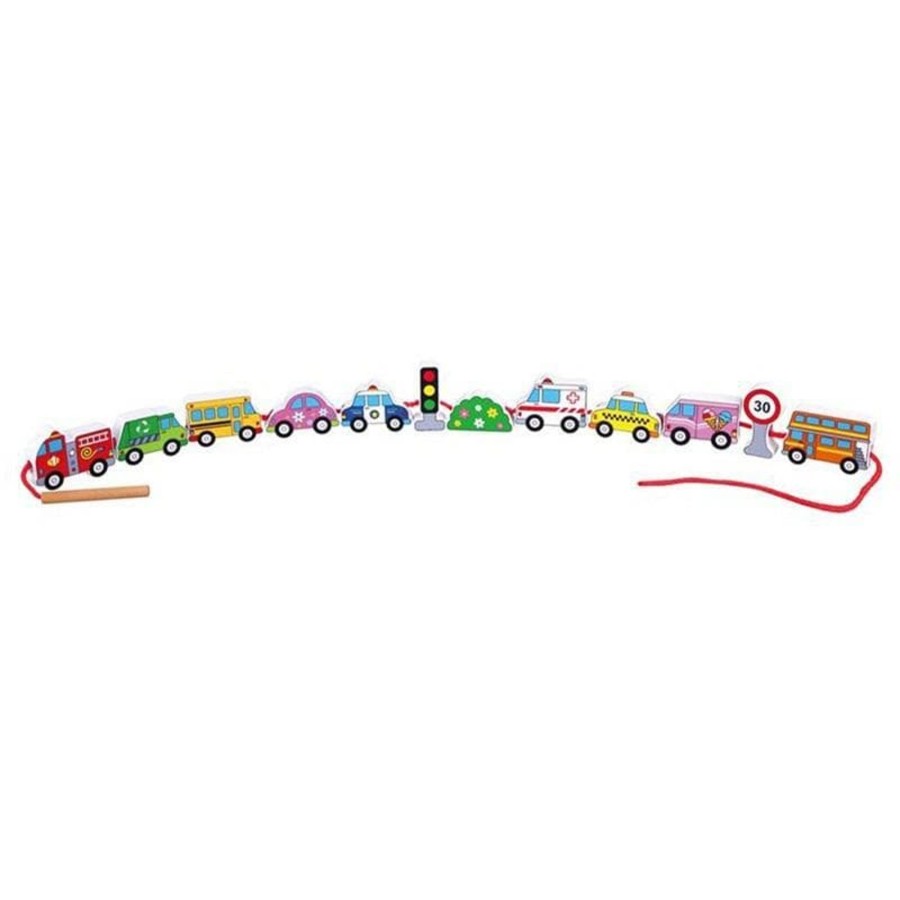 Kids Toys Viga Toys Lacing And Threading | Lacing Blocks - Transportation