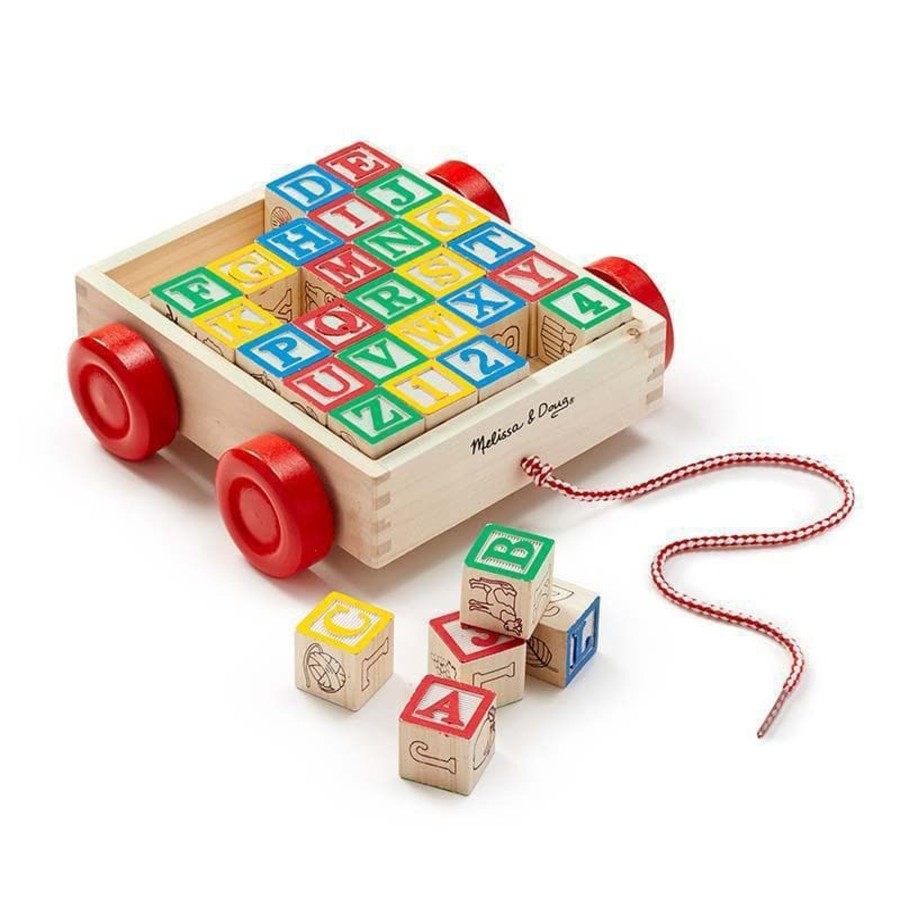 Kids Toys Melissa & Doug Literacy & Language | Classic Abc Block Cart