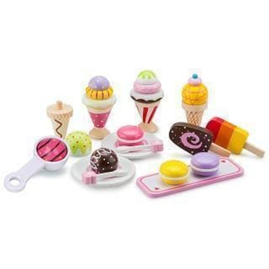 Kids Toys New Classic Toys Wooden Food Sets | Gourmet Ice Cream Set