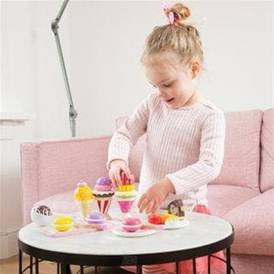 Kids Toys New Classic Toys Wooden Food Sets | Gourmet Ice Cream Set