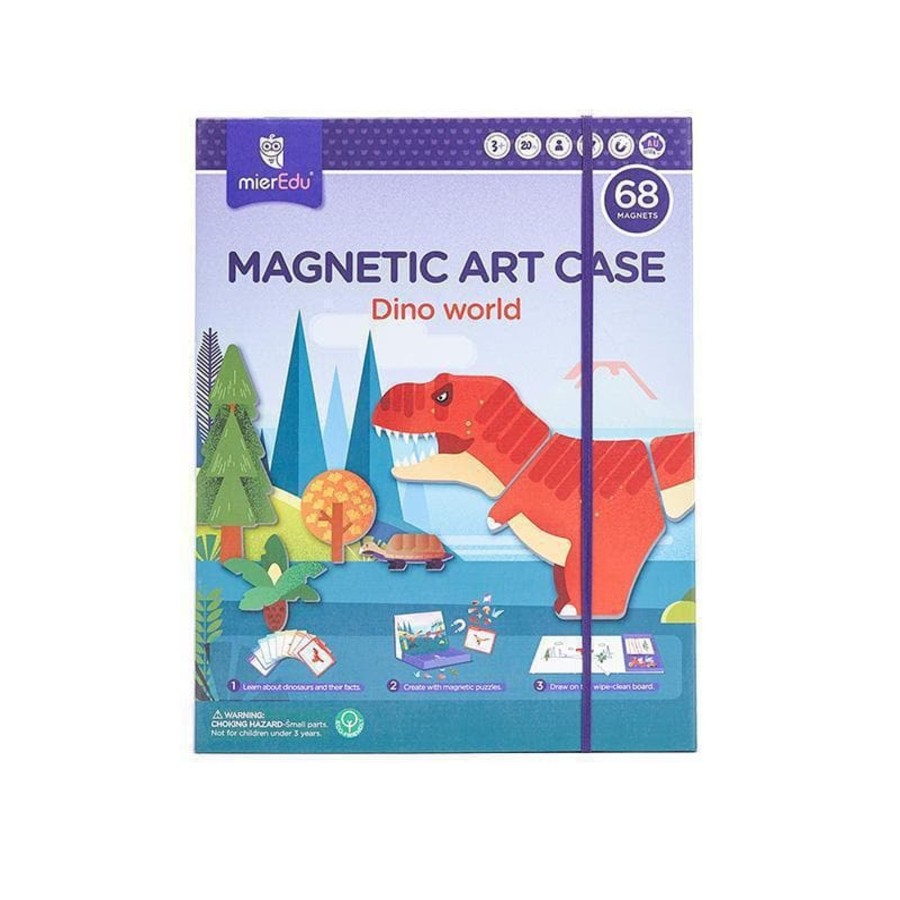 Kids Toys mierEdu Magnetic Play Sets | Magnetic Art Case - Dino