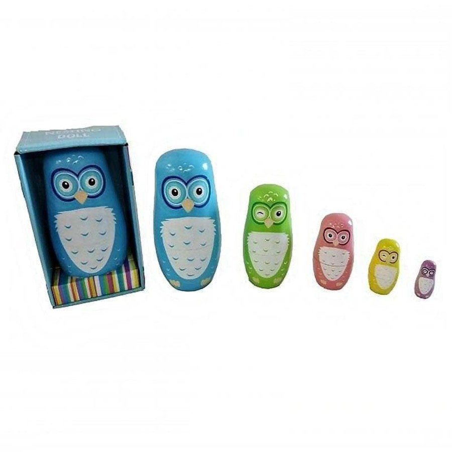 Babies & Toddlers Fun Factory Sorting Toys | Nesting Dolls - Owl - 5Pc