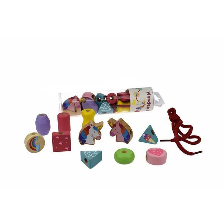 Kids Toys Kaper Kidz Craft Kits | Wooden Lacing Bead Set In Tube