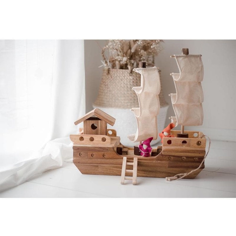 Kids Toys Qtoys Pirate Ships | Wooden Pirate Ship