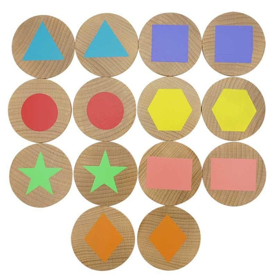 Babies & Toddlers The Freckled Frog Baby Sensory Toys | Shapes Wooden Matching Pairs