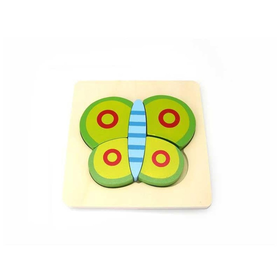 Kids Toys Kaper Kidz Wooden Puzzles | Butterfly Chunky Puzzle