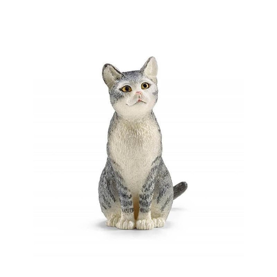 Kids Toys Schleich Wooden Animals | Cat, Sitting