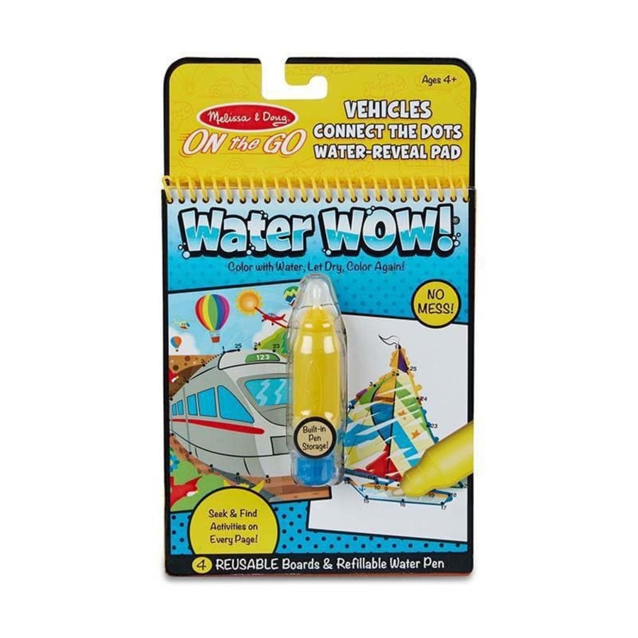 Kids Toys Melissa & Doug Colour & Paint | On The Go - Water Wow - Connect The Dots Vehicles