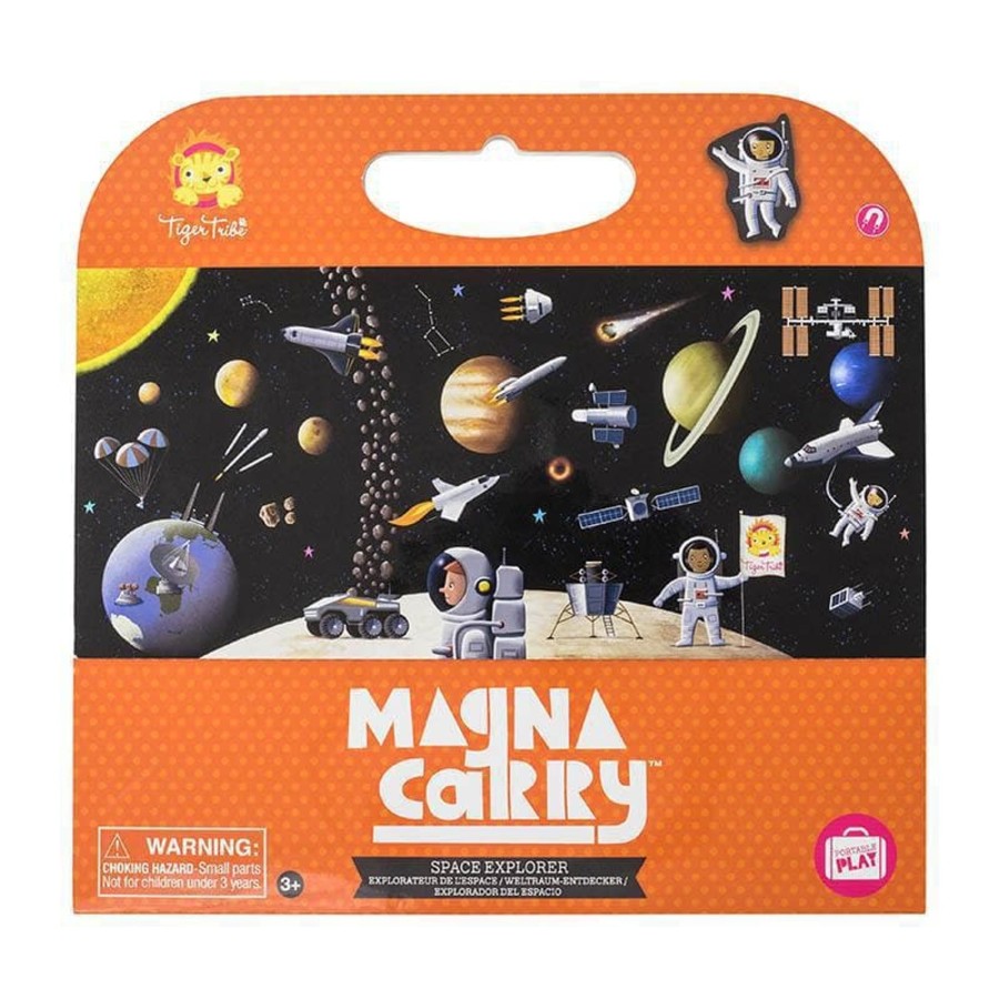 Kids Toys Tiger Tribe Magnetic Play Sets | Magna Carry - Space Explorer