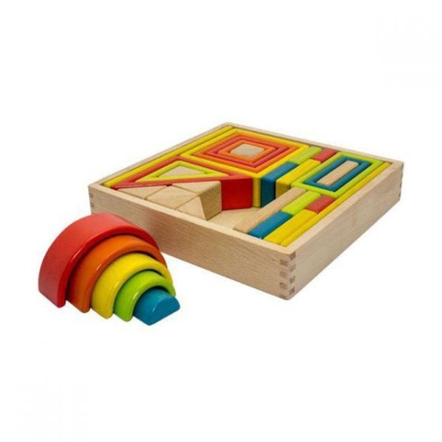 Kids Toys My Happy Helpers Wooden Toys | Rainbow Wooden Block Set