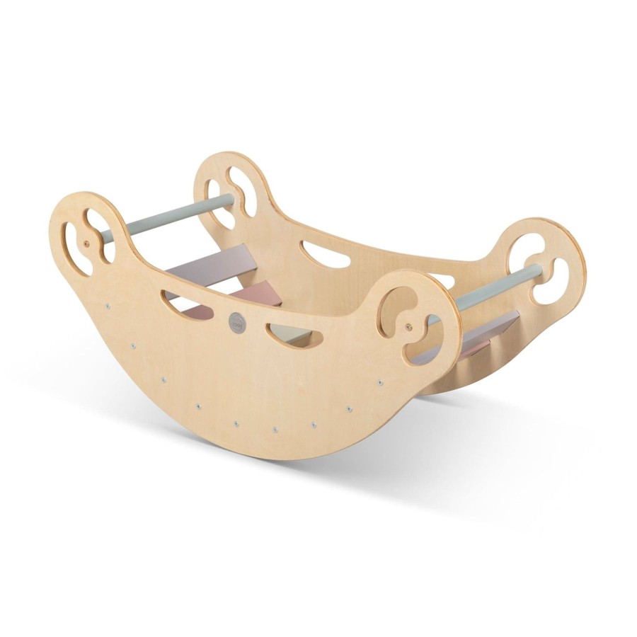 Piklers My Happy Helpers | Wooden Boat Rocker & Climber - Pastel